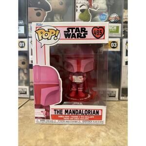 Funko Pop! Vinyl: Star Wars - The Mandalorian (Pink) #495 w/Protector
